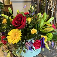 Bright Hat Box Arrangement