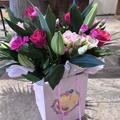Pink Mothers Day Hand Tied Bouquet