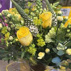Mothers Day Lemon and White Hand Tied Bouquet