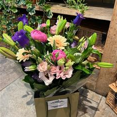 Summer Hand Tied Bouquet With Paeonies