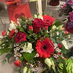 Christmas Hat Box Arrangement